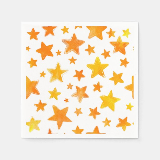 Servilleta De Papel Patrón de estrellas (Anverso)