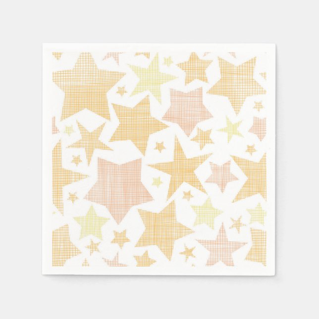 Servilleta De Papel Patrón de estrellas (Anverso)