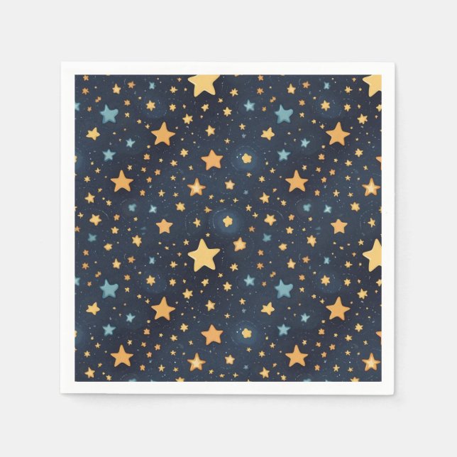 Servilleta De Papel Patrón de estrellas (Anverso)