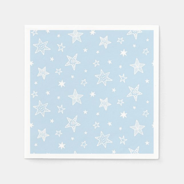 Servilleta De Papel Patrón de estrellas (Anverso)