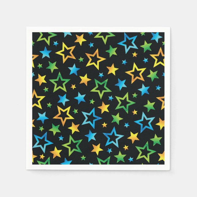 Servilleta De Papel Patrón de estrellas (Anverso)