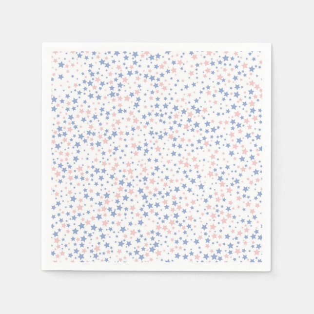 Servilleta De Papel Patrón de estrellas (Anverso)