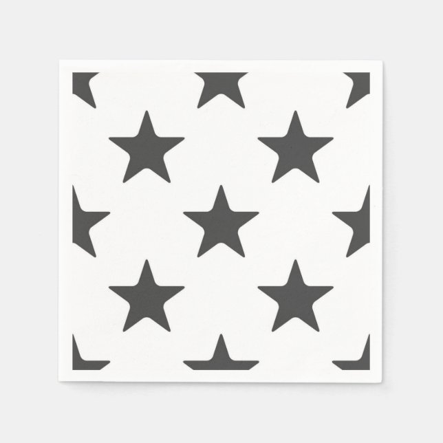 Servilleta De Papel Patrón de estrellas (Anverso)