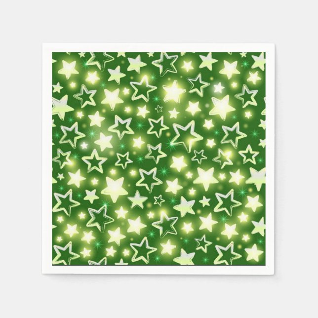 Servilleta De Papel Patrón de estrellas (Anverso)