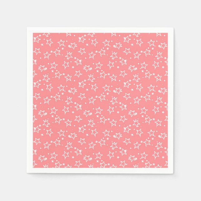 Servilleta De Papel Patrón de estrellas (Anverso)
