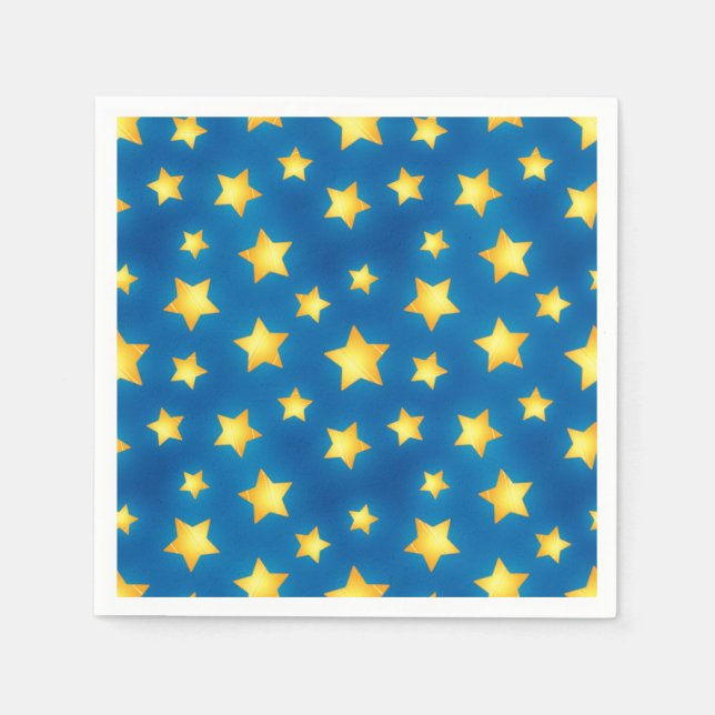Servilleta De Papel Patrón de estrellas (Anverso)