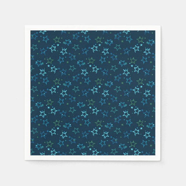 Servilleta De Papel Patrón de estrellas (Anverso)