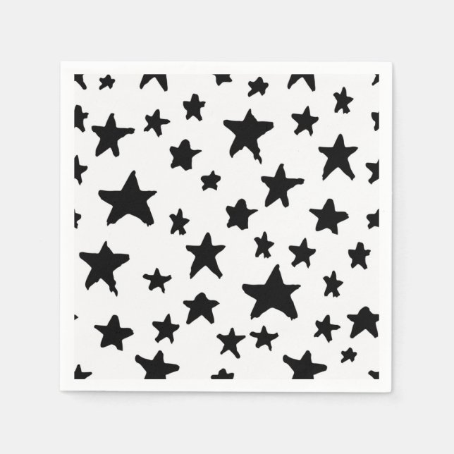 Servilleta De Papel Patrón de estrellas (Anverso)