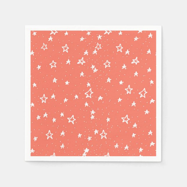 Servilleta De Papel Patrón de estrellas (Anverso)