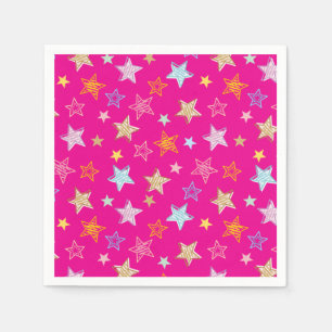Servilleta De Papel Patrón de estrellas pastel coloridas lindas