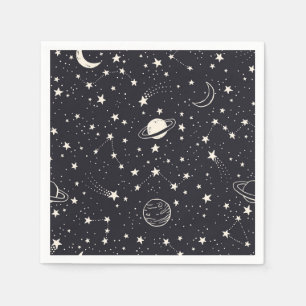 Servilleta De Papel Patrón de estrellas y planetas