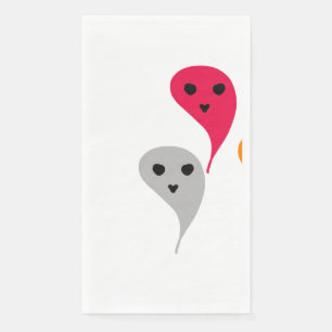 Servilleta De Papel Patrón de fantasma de Halloween naranja rojo amari