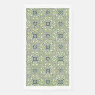 Servilleta De Papel Patrón de filigrino metálico azul gris plateado
