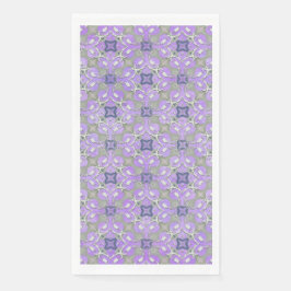 Servilleta De Papel Patrón de filigrino metálico gris morado azul plat