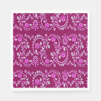 Servilleta De Papel Patrón de fleur de lis henna indio