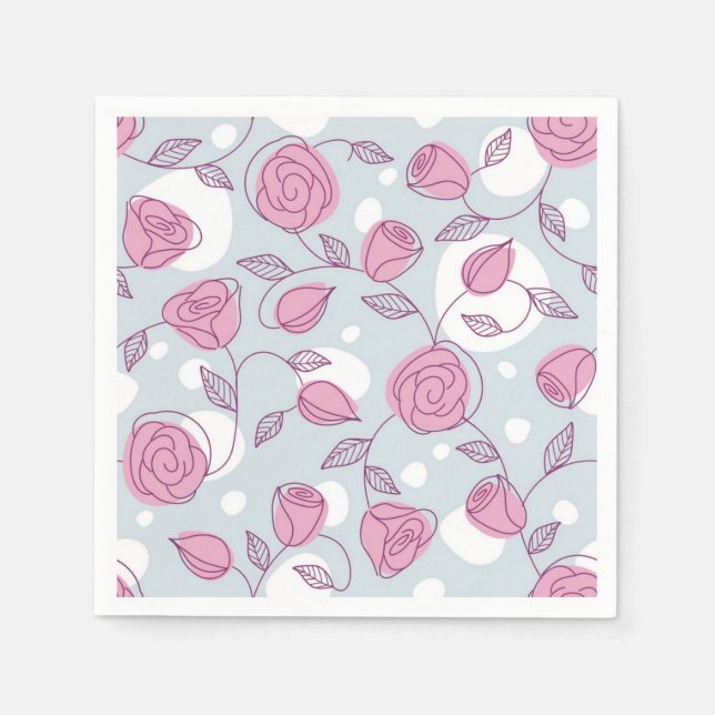 Servilleta De Papel Patrón de flor (Anverso)