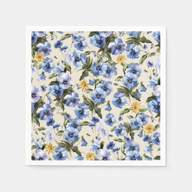 Servilleta De Papel Patrón de flor (Anverso)