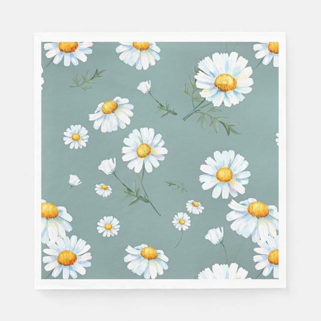 Servilleta De Papel Patrón de flor de Chamomile (Anverso)