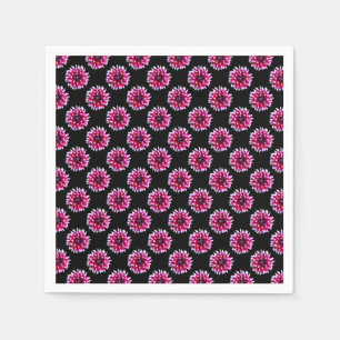 Servilleta De Papel Patrón de Flor de Dalia Rosa Moderna