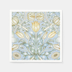 Servilleta De Papel Patrón de flor de lirio y granada de William Morri