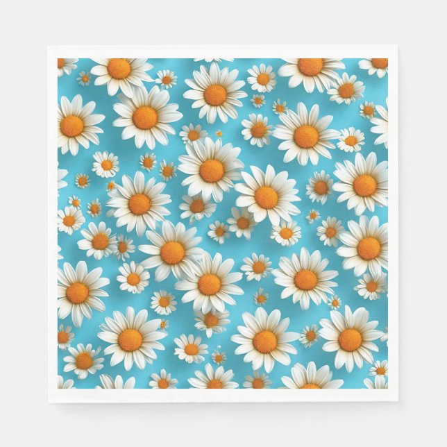 Servilleta De Papel patrón de flor de margarita (Anverso)