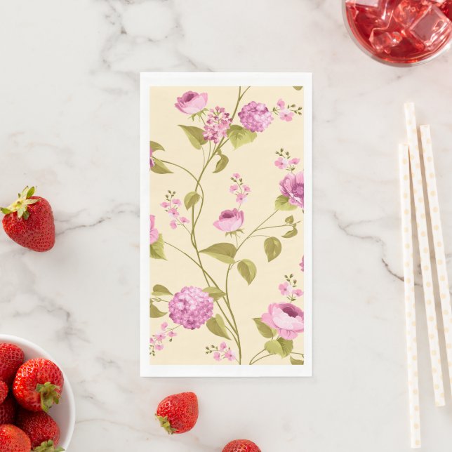 Servilleta De Papel Patrón de flores 16 (In situ)