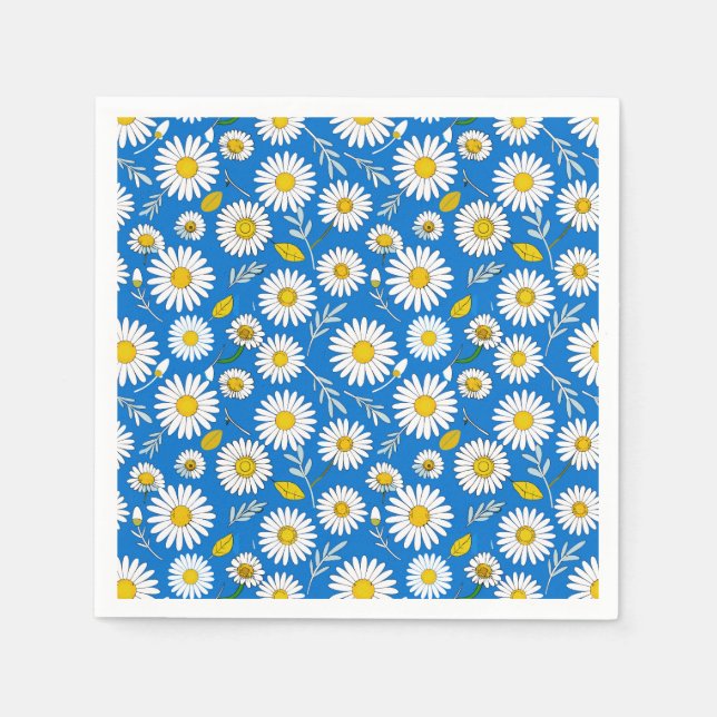 Servilleta De Papel patrón de flores de margarita (Anverso)