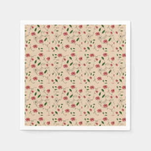 Servilleta De Papel Patrón de flores del jardín mágico