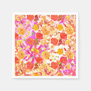 Servilleta De Papel Patrón de flores femeninas lindas