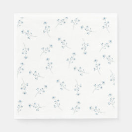 Servilleta De Papel Patrón de flores silvestres azules