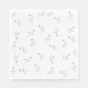 Servilleta De Papel Patrón de flores silvestres azules