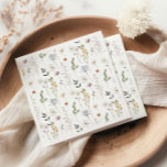 Servilleta De Papel Patrón de flores silvestres de Boho<br><div class="desc">Toallas con estampado de flor silvestre boho moderno</div>