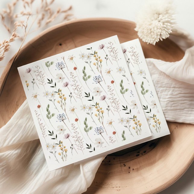 Servilleta De Papel Patrón de flores silvestres de Boho (Subido por el creador)