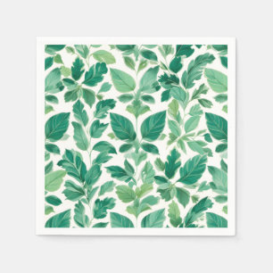 Servilleta De Papel Patrón de follaje verde