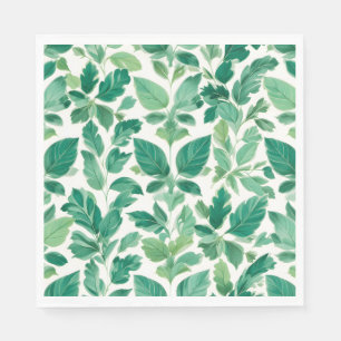 Servilleta De Papel Patrón de follaje verde