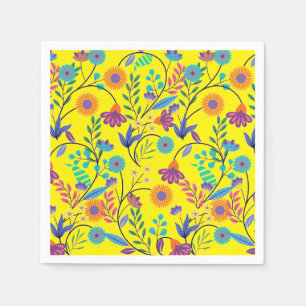 Servilleta De Papel Patrón de fondo floral exótico colorido-23145