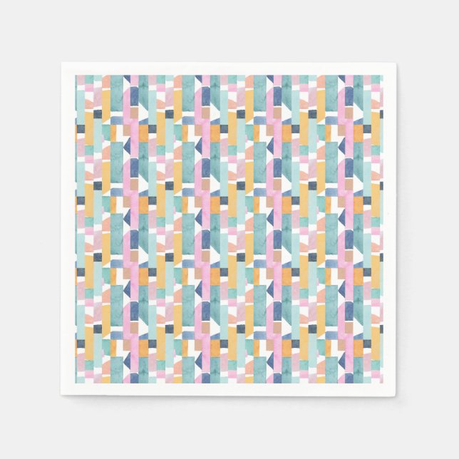Servilleta De Papel Patrón de forma de acuarela abstracta (Anverso)