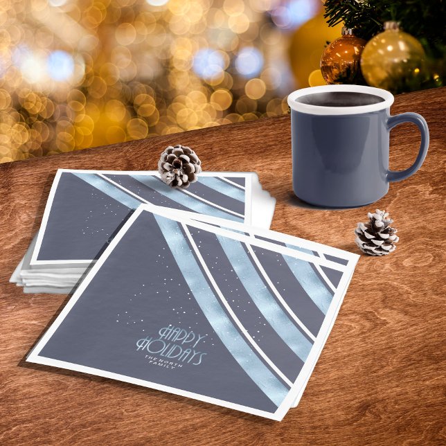 Servilleta De Papel Patrón de franja de navidades ID862 azul/blanco (Subido por el creador)