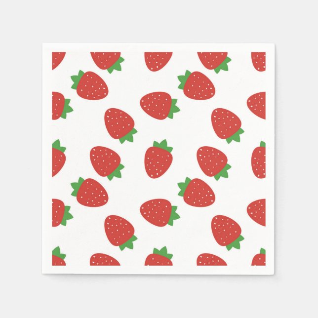 Servilleta De Papel Patrón de fresa (Anverso)