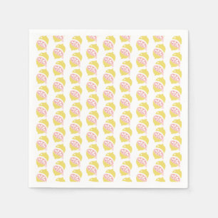 Servilleta De Papel Patrón de frutas goteando limón amarillo