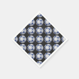 Servilleta De Papel Patrón de Futbolín azul y blanco