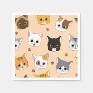 Servilleta De Papel Patrón de gato