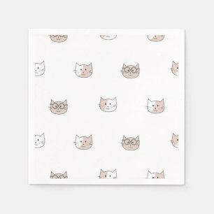 Servilleta De Papel Patrón de gato
