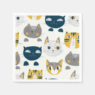Servilleta De Papel Patrón de gato