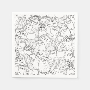 Servilleta De Papel Patrón de gato