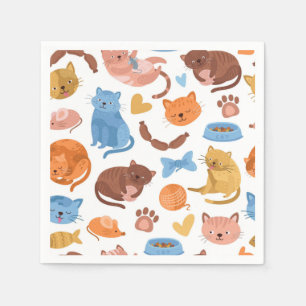 Servilleta De Papel Patrón de gato