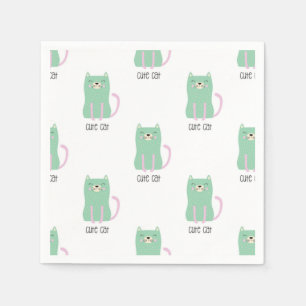 Servilleta De Papel Patrón de gato