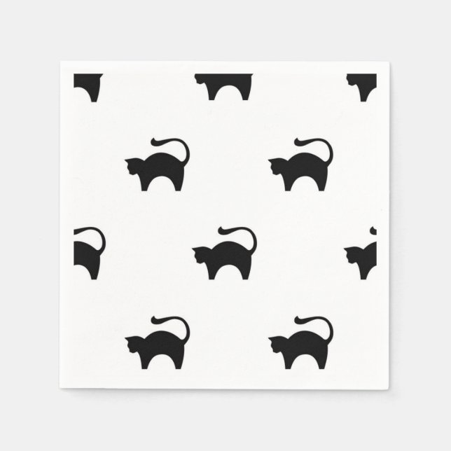 Servilleta De Papel Patrón de gato (Anverso)