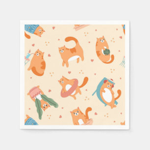 Servilleta De Papel Patrón de gato