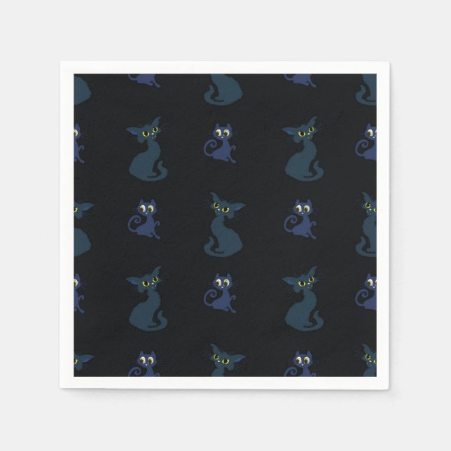 Servilleta De Papel Patrón de gato (Anverso)